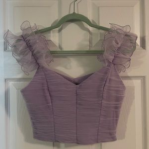Zara purple crop top